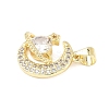 Brass Micro Pave Cubic Zirconia Pendants KK-D357-16C-G-2
