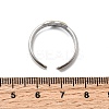 Adjustable 304 Stainless Steel Cuff Rings for Women RJEW-B150-01GP-05-5