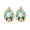Light Gold Tone Alloy Enamel Pendants ENAM-B028-03KCG-02-1