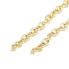 Brass M Pendant Cable Chain Necklace Making KK-U020-01G-2