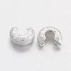 Brass Crimp Beads Covers KK-G015-S-NF-2