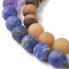 Chakra Theme Natural Red Rainbow Jasper & Yellow Aventurine & Tiger Eye & Green Aventurine & Blue Spot Stone & Lapis Lazuli & Amethyst Beads Strands G-F668-24-10mm-4