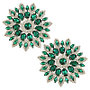 2Pcs Alloy with Rhinestone Handicraft Beading Appliques AJEW-FG0004-29B-1