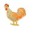Zinc Alloy Crystal Rhinestone Enamel Brooch LS-JEWB-U010-02G-02-1