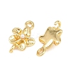 Brass with ABS Plastic Imitation Pearl Connector Charms KK-Z151-01G-02-2