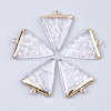 Electroplate Natural Quartz Crystal Pendants X-G-S344-49E-1