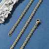 304 Stainless Steel Cable Chain Necklace Making STAS-P045-02G-1