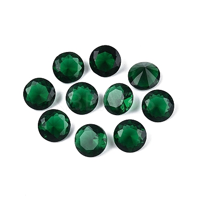 Diamond Shaped Cubic Zirconia Pointed Back Cabochons ZIRC-R004-8mm-08-1