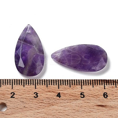 Natural Amethyst Faceted Pendants G-D082-01E-1