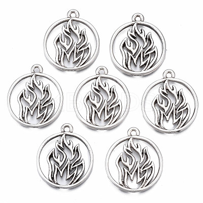 Tibetan Style Alloy Pendants PALLOY-S120-274-NR-1