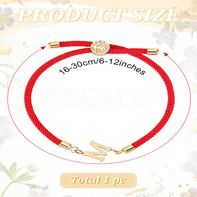 1Pc Adjustable Nylon Cord Slider Bracelets for Women BJEW-LP0001-32M-02-1