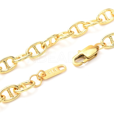 Brass Mariner Link Chains Necklaces X-NJEW-JN03718-1