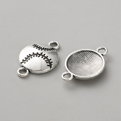 Tibetan Style Zinc Alloy Sport Ball Connector Charms FIND-WH00670-07AS-05-1