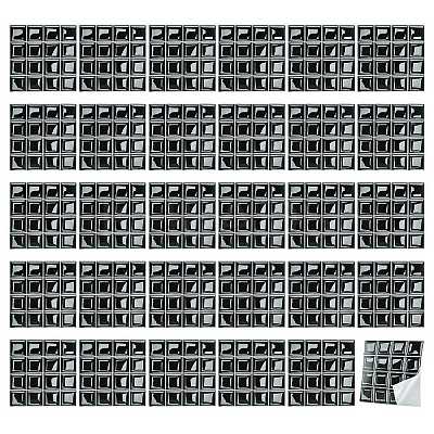 Square PVC 3D Self Adhesive Mosaic Pattern Stickers DIY-WH0260-84C-1