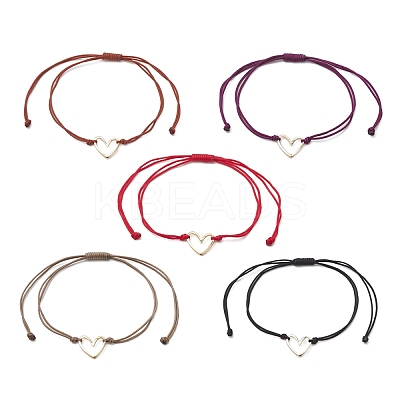 Brass Braided Bead Bracelets BJEW-JB12721-1