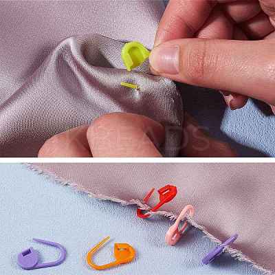 200Pcs 10 Colors Eco-Friendly ABS Plastic Knitting Crochet Locking Stitch Markers Holder KY-SZ0001-28-1