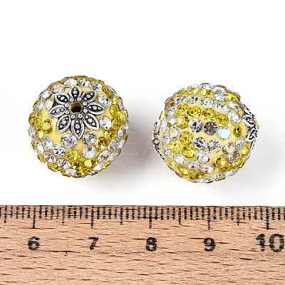 Handmade Polymer Clay Rhinestone Indonesia Beads CLAY-N015-02-1