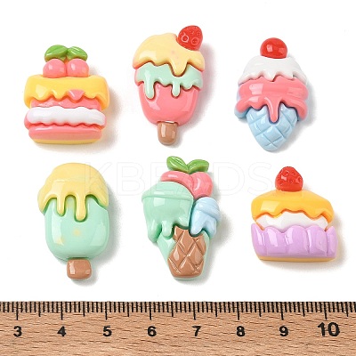 Opaque Resin Imitation Food Cabochons RE-CBABBBE-03-1