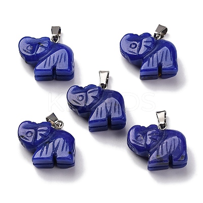 Dyed Natural White Jade Pendants G-B127-05P-13-1