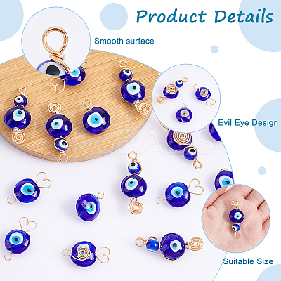 18Pcs 3 Style Handmade Lampwork Pendants FIND-AR0003-01-1