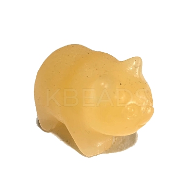Natural Calcite Carved Healing Panda Figurines PW-WG57275-06-1