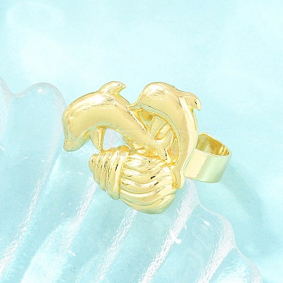 Ocean Brass Cuff Open Rings KK-CBA5A76-04G-05-1
