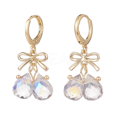 Alloy Bowknot with Glass Teardrop Dangle Leverback Earrings EJEW-TA00114-1