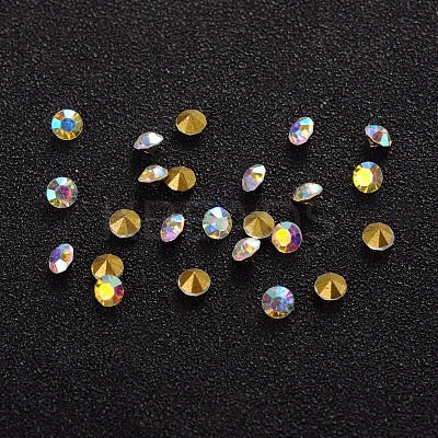 Glass Pointed Back Rhinestone CR4mm11Y-1-1
