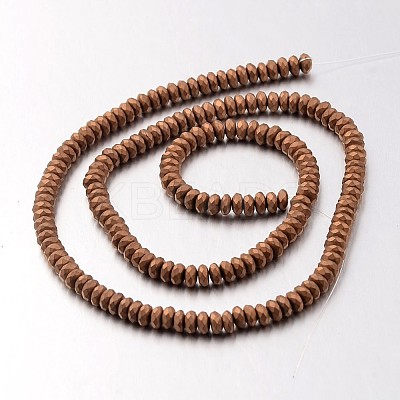 Electroplate Non-magnetic Synthetic Hematite Bead Strands G-F300-48A-F8-1