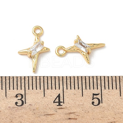 Brass Micro Pave Cubic Zirconia Pendants KK-Z136-42A-G-1