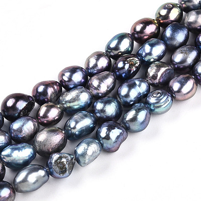 Natural Cultured Freshwater Pearl Beads Strands PEAR-N014-08K-1