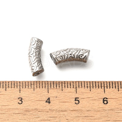 304 Stainless Steel Curved Tube Beads STAS-I321-23P-1