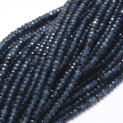 Dyed Natural Malaysia Jade Rondelle Beads Strands X-G-E316-2x4mm-52-1