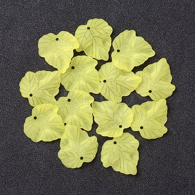 Autumn Theme Transparent Frosted Acrylic Pendants X-PAF002Y-17-1
