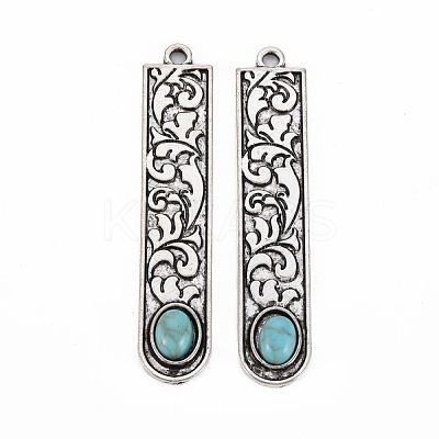 Tibetan Style Alloy Big Pendants PALLOY-S120-295AS-RS-1