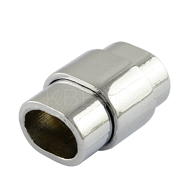 Rectangle Alloy Magnetic Clasps with Glue-in Ends for Jewelry Making LS-PALLOY-S008-1