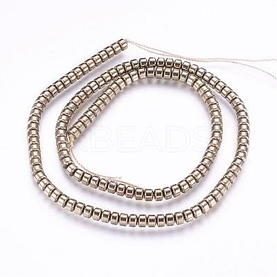 Electroplate Non-magnetic Synthetic Hematite Bead Strands G-P277-02-1