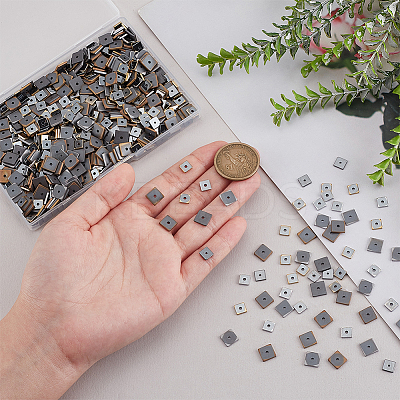 800Pcs 8 Styles Electroplate Non-magnetic Synthetic Hematite Beads G-PH0002-65-1