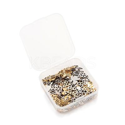 100Pcs 10 Style 2 Colors 304 Stainless Steel Pendants STAS-LS0001-34-1