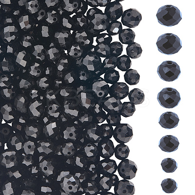 8 Strands 4 Styles Opaque Solid Color Glass Beads Strands EGLA-LT0001-04D-1