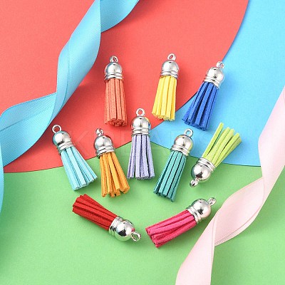 10Pcs 10 Styles Faux Suede Tassel Pendant Decorations FIND-YW0001-97-1