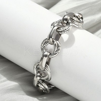 304 Stainless Steel Rolo Chain Bracelets for Women BJEW-S176-01P-C-1