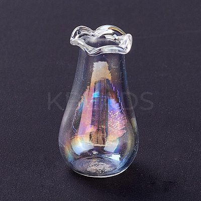 Miniature Glass Vase Ornaments AJEW-Z006-01F-1