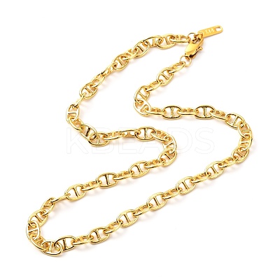 Brass Mariner Link Chains Necklaces X-NJEW-JN03718-1