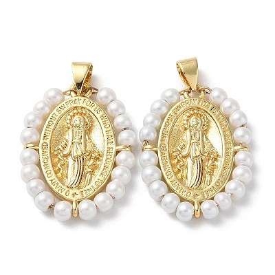 Rack Plating Brass Pendants KK-M254-05G-1