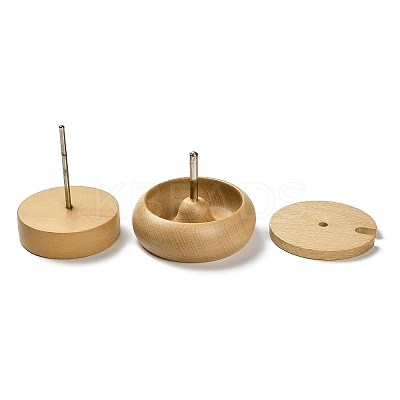 Wood Manual Beading Spinners TOOL-K012-04-1