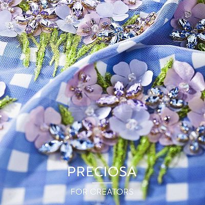Preciosa® MAXIMA Crystal Sew-On Cups LS-Y-PRC-SE15-60010-S-1