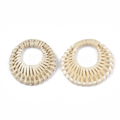 Handmade Reed Cane/Rattan Woven Pendants X-WOVE-T006-060B-1