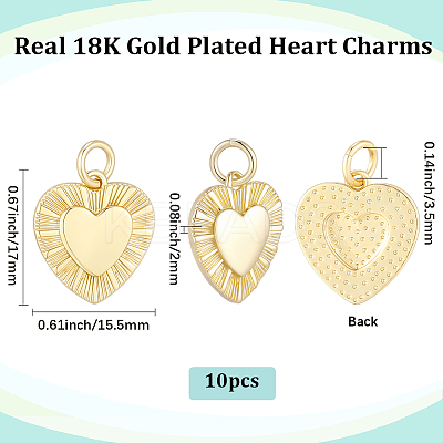 10Pcs Brass Pendants KK-BBC0025-18-1