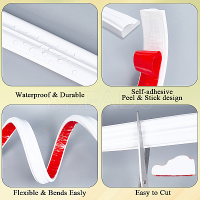 PVC Self-Adhesive Flexible Molding Trim DIY-WH20007-62C-1